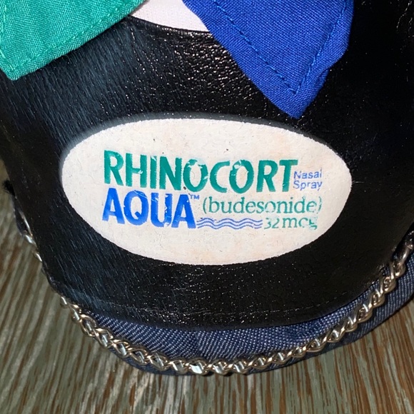 Rhinocort Aqua Nasal Spray Pharmaceutical Advertising Rhino Biker Plush 7" - Picture 4 of 6